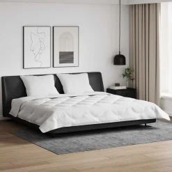 Dekbed met Kussens 3 pcs Wit Microfiber en Dons Feather>vidaXL Online