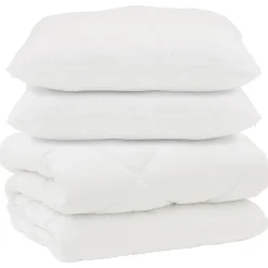Dekbed met Kussens 3 pcs Wit Microfiber en Dons Feather>vidaXL Outlet