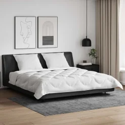 Linnengoed*vidaXL Dekbed met Kussens met kussen 3 pcs Wit Microvezel