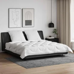 Linnengoed*vidaXL Dekbed met Kussens met kussen 3 pcs Wit Microvezel