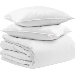 Dekbed Set met kussen 3 pcs Wit Donsveertjes>vidaXL Discount