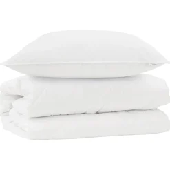 Linnengoed*vidaXL Dekbed Set met kussen 2 pcs Wit Microfibre