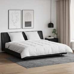 Linnengoed*vidaXL Dekbed Set met kussen 3 pcs Wit Donsveertjes
