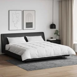 Dekbed Set met kussen 3 pcs Wit Donsveertjes>vidaXL