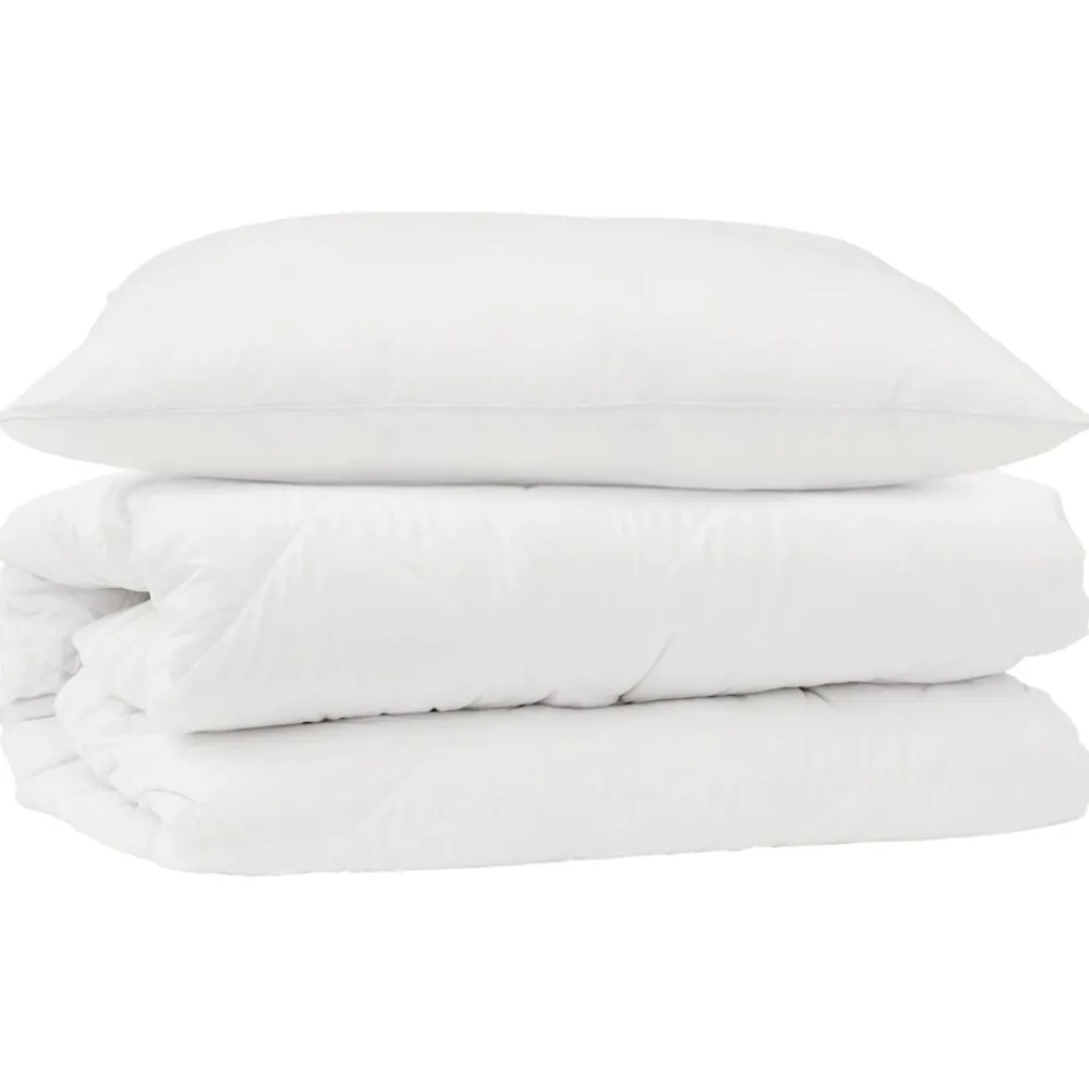 Dekbed Set met kussen 2 pcs Wit Microfibre>vidaXL Best