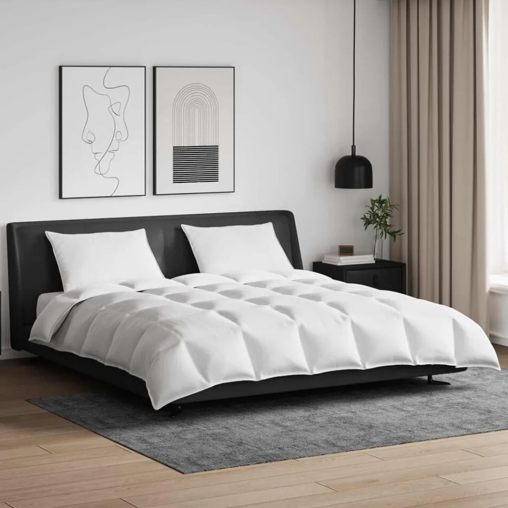 Dekbed Set met kussen 3 pcs Wit Donsveertjes>vidaXL Best