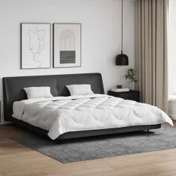 Dekbed Set met kussen 3 pcs Wit Microfiber en Dons Feather>vidaXL