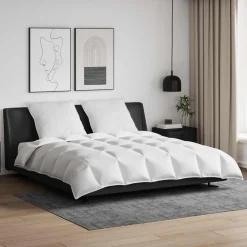 Dekbed Set met kussen 3 pcs Wit Donsveertjes>vidaXL