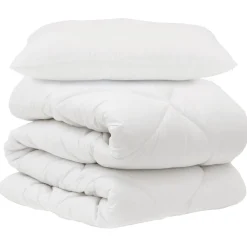 Dekbed Set met kussen 2 pcs Wit Microvezel>vidaXL Outlet