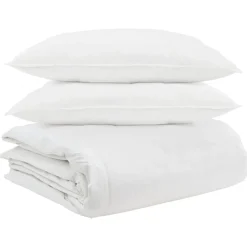 Dekbed Set met kussen 3 pcs Wit Donsveertjes>vidaXL Discount
