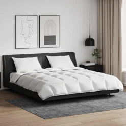 Dekbed Set met kussen 3 pcs Wit Donsveertjes>vidaXL