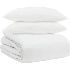 Dekbed Set met kussen 3 pcs Wit Donsveertjes>vidaXL Clearance