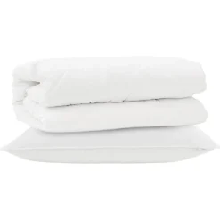 Linnengoed*vidaXL Dekbed Set met kussen 2 pcs Wit Microfibre
