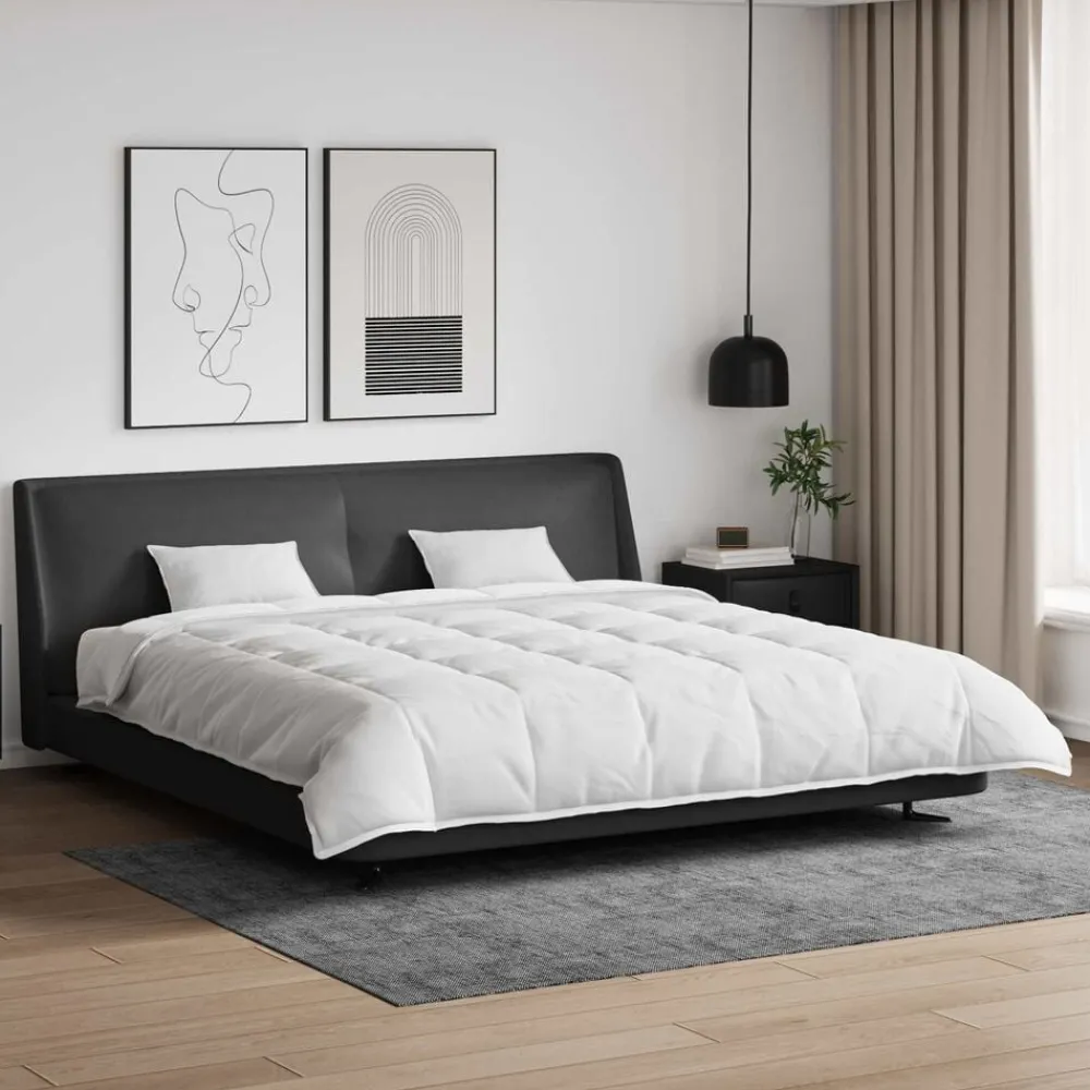 Linnengoed*vidaXL Dekbed Set met kussen 3 pcs Wit Donsveertjes
