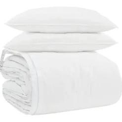 Dekbed Set met kussen 3 pcs Wit Donsveertjes>vidaXL Outlet