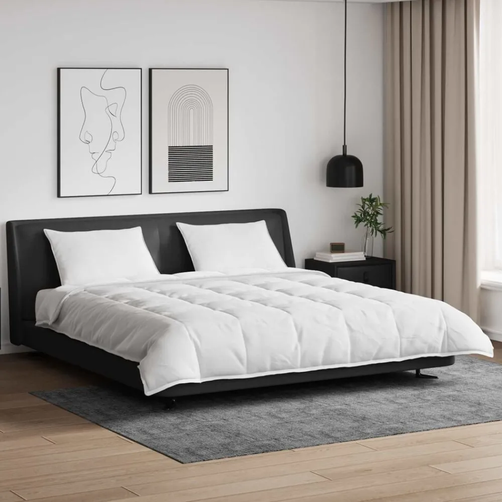 Dekbed Set met kussen 3 pcs Wit Donsveertjes>vidaXL New
