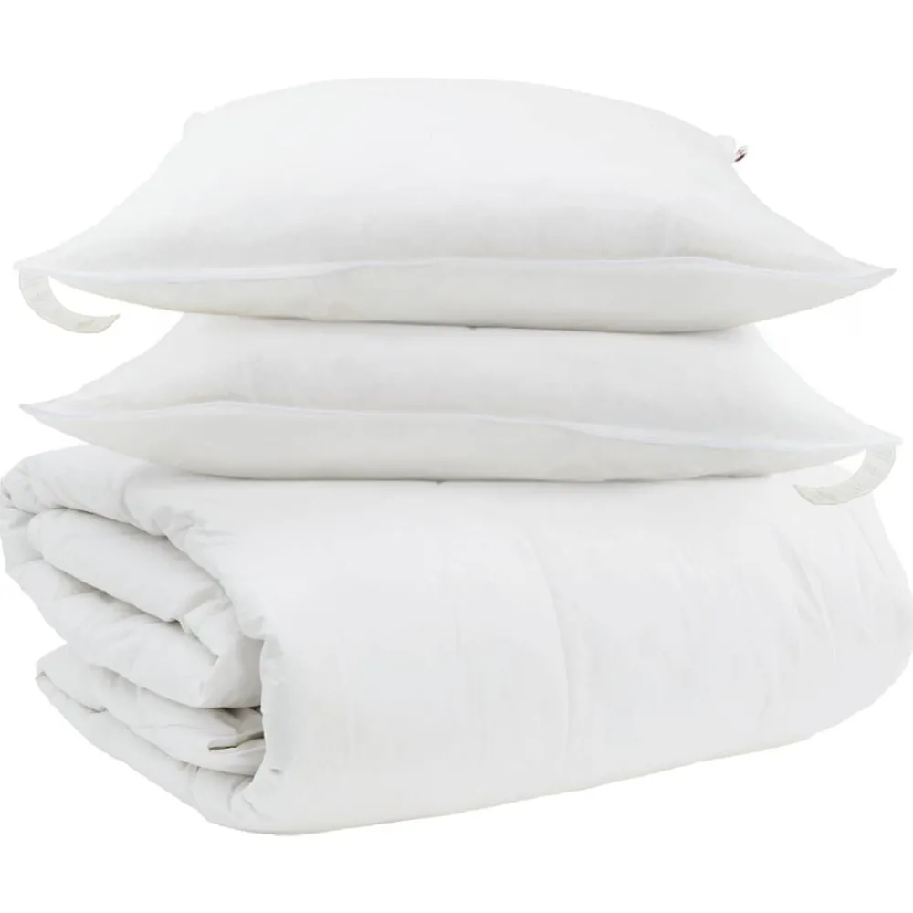 Dekbed Set met kussen 3 pcs Wit Donsveertjes>vidaXL Sale