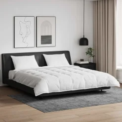 Linnengoed*vidaXL Dekbed Set met kussen 3 pcs Wit Donsveertjes