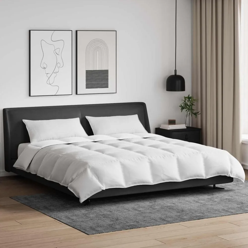 Dekbed Set met kussen 3 pcs Wit Donsveertjes>vidaXL Outlet