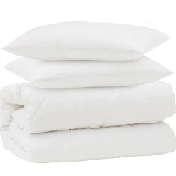 Dekbed Set met kussen 3 pcs Wit Microfiber en Dons Feather>vidaXL Hot