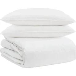 Dekbed Set met kussen 3 pcs Wit Donsveertjes>vidaXL Hot