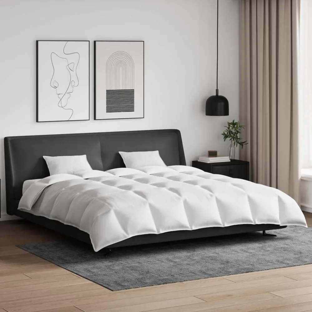 Dekbed Set met kussen 3 pcs Wit Donsveertjes>vidaXL Best