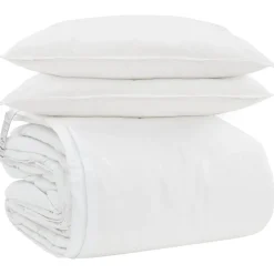 Dekbed Set met kussen 3 pcs Wit Donsveertjes>vidaXL Sale