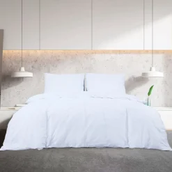 Linnengoed*vidaXL Dekbedovertrekset lichtgewicht 140x200 cm microvezel Wit