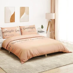 Linnengoed*vidaXL Dekbedovertrekset 140x200 cm katoen Roze