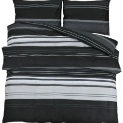 Dekbedovertrekset 140x200 cm katoen zwart en wit>vidaXL Outlet