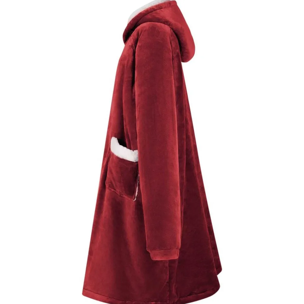 Deken hoodie Bordeaux Rood M Fleece en Flanel>vidaXL Discount