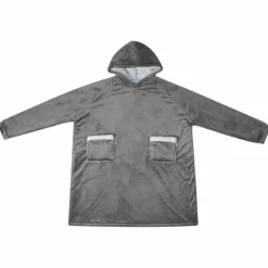 Kleding & Accessoires*vidaXL Deken hoodie M Fleece en Flanel Donkergrijs