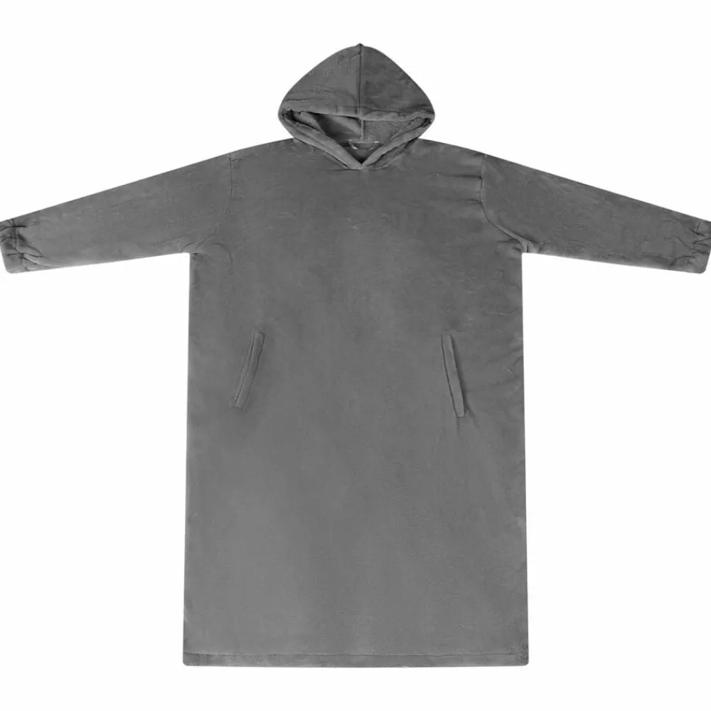 Kleding & Accessoires*vidaXL Deken hoodie s Flanel Donkergrijs
