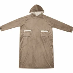Kleding & Accessoires*vidaXL Deken hoodie M Fleece en Flanel Kameel