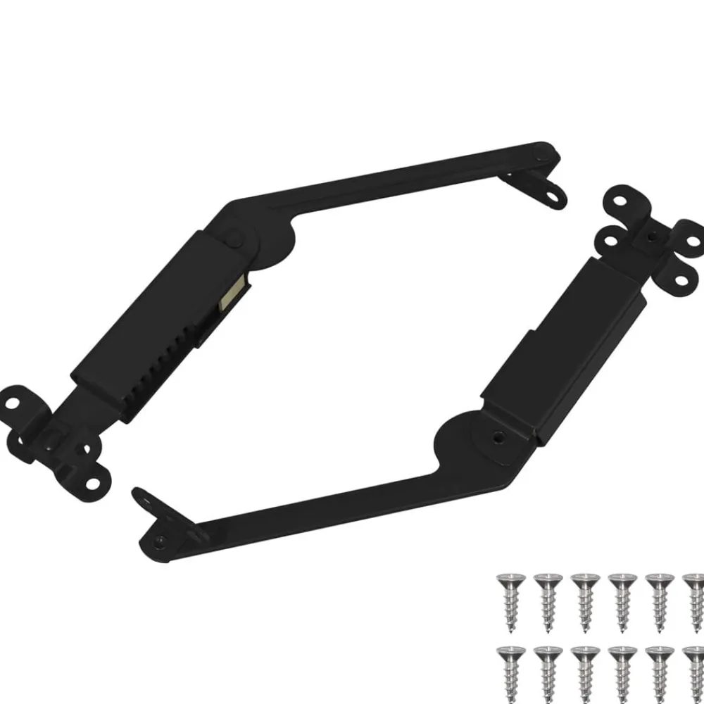 Deksel ondersteunend scharnier 2 pcs Zwart 192 x 32 x 50 mm>vidaXL Sale