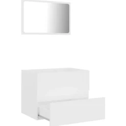 2-delige Badkamermeubelset bewerkt hout><noscript><img width=