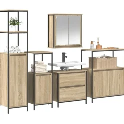2-delige Badkamermeubelset bewerkt hout kleurig><noscript><img width=