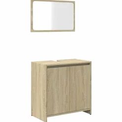 2-delige Badkamermeubelset bewerkt hout kleurig>vidaXL Best