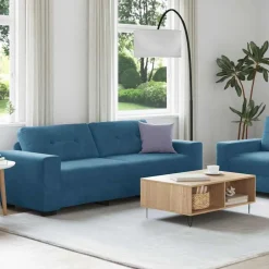 2-delige bankset met kussens, fluweel><noscript><img width=