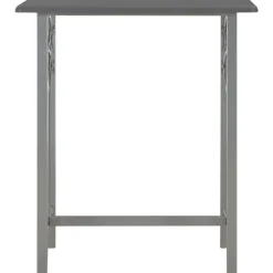 Meubelsets*vidaXL 3-delige Barset hout en staal antraciet Antraciet en grijs