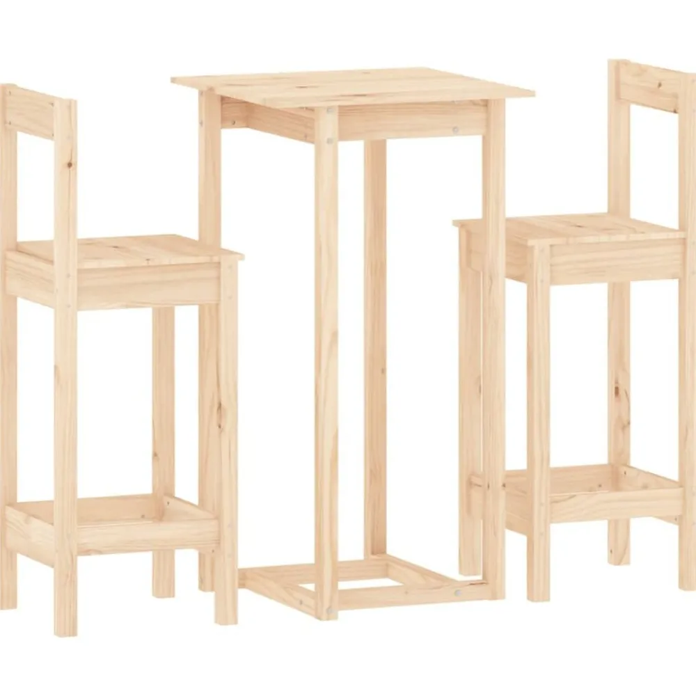 3-delige Barset massief grenenhout>vidaXL Online