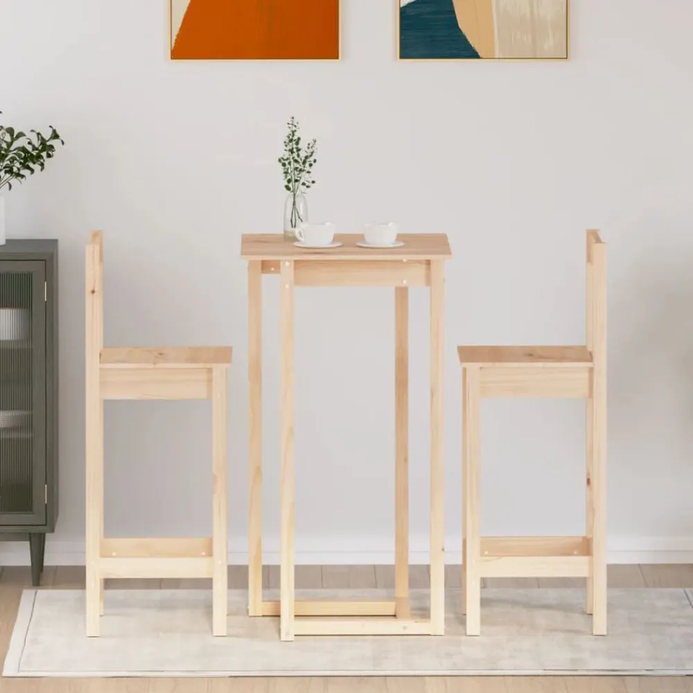3-delige Barset massief grenenhout>vidaXL Online