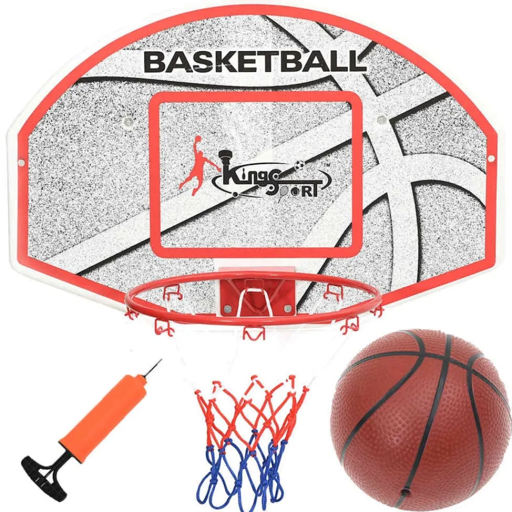 Sport & Spel*vidaXL 5-delige Basketbalset wandmontage 66x44,5 cm
