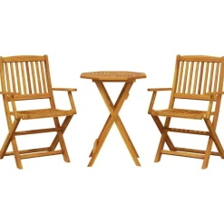 3-delige Bistroset inklapbaar massief acaciahout>vidaXL New