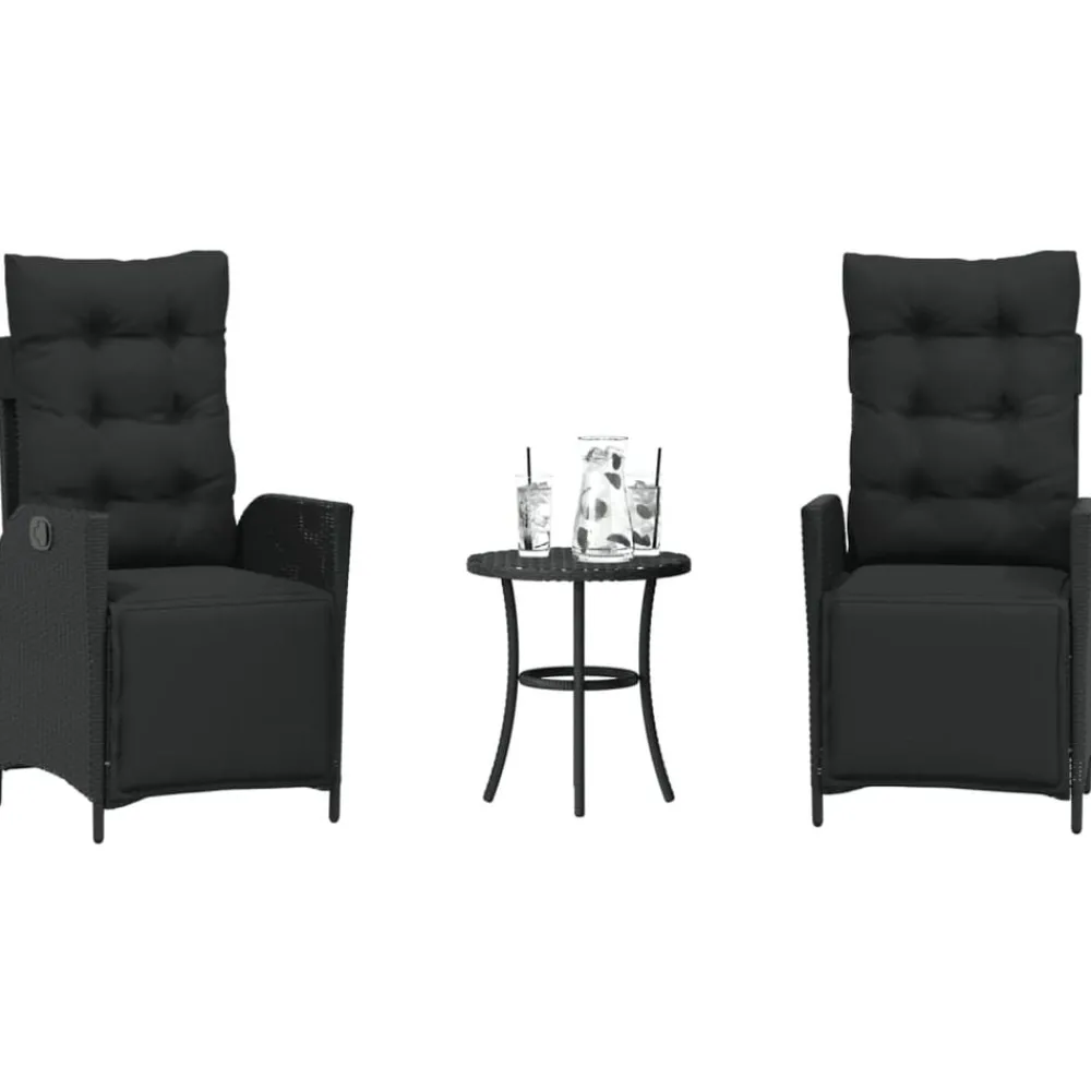 3-delige Bistroset met kussens poly rattan>vidaXL Hot