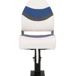 Voertuigen*vidaXL 2-delige Bootstoelenset met hoge rugleuning inklapbaar Wit en blauw