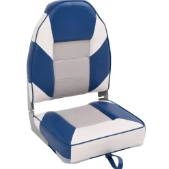 Voertuigen*vidaXL 2-delige Bootstoelenset met hoge rugleuning inklapbaar Wit en blauw