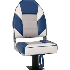 Voertuigen*vidaXL 2-delige Bootstoelenset met hoge rugleuning inklapbaar Wit en blauw
