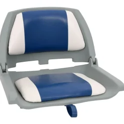 Voertuigonderdelen & -Accessoires*vidaXL 2-delige Bootstoelenset met blauw-witte kussens inklapbaar Blauw en wit