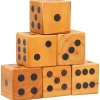 Spellen*vidaXL 6-delige Dobbelstenenset mega massief grenenhout